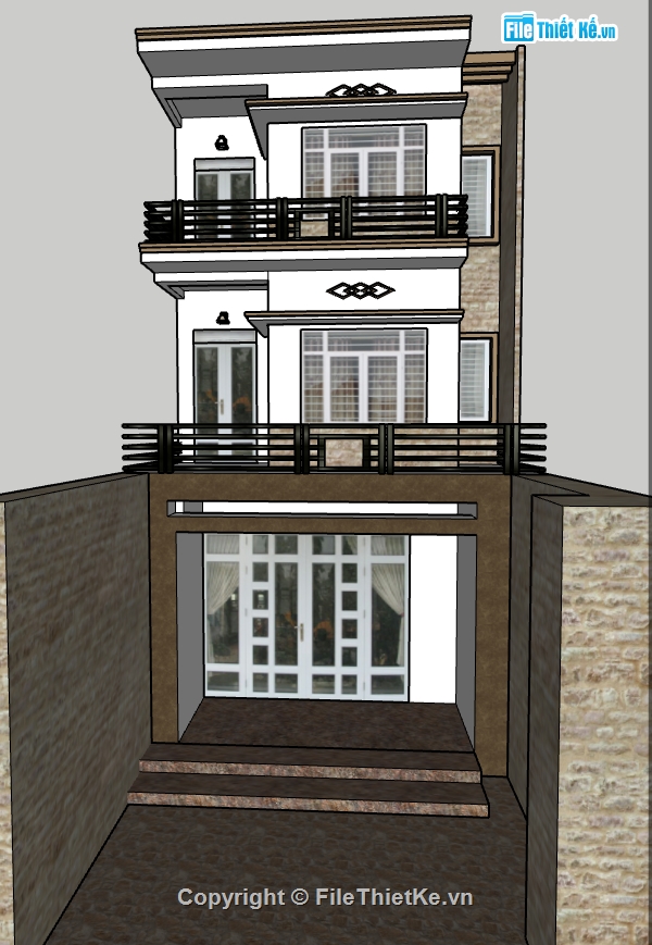 file nhà 3 tầng,mẫu nhà 3 tầng,nhà 3 tầng su