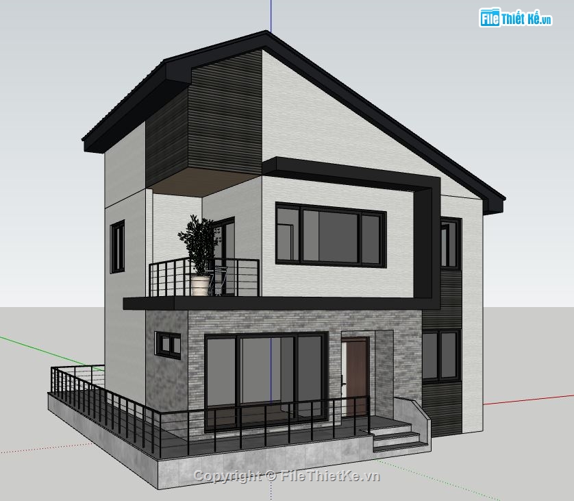 file nhà 3 tầng,su nhà 3 tầng,model su nhà 3 tầng