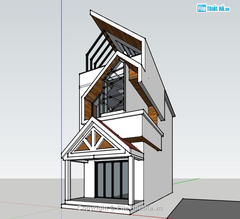 su nhà 3 tầng,model su nhà 3 tầng,sketchup nhà 3 tầng