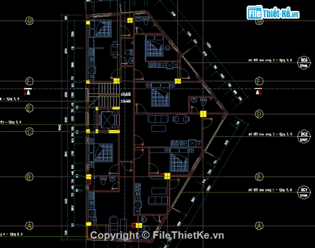 nhà 7 tầng,thiết kế nhà 7 tầng,bản vẽ nhà 7 tầng