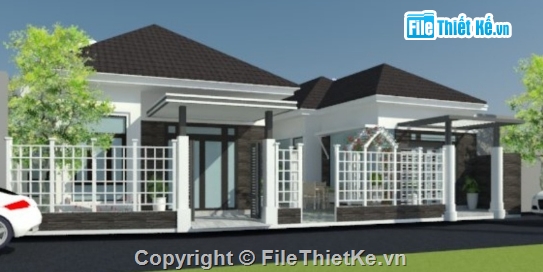 biệt thự 1 tầng,file cad biệt thự 1 tầng,cad biệt thự 1 tầng