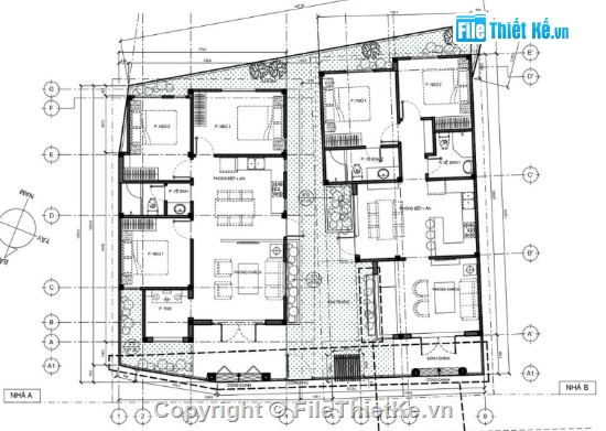 biệt thự 1 tầng,file cad biệt thự 1 tầng,cad biệt thự 1 tầng