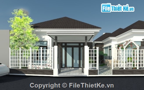 biệt thự 1 tầng,file cad biệt thự 1 tầng,cad biệt thự 1 tầng