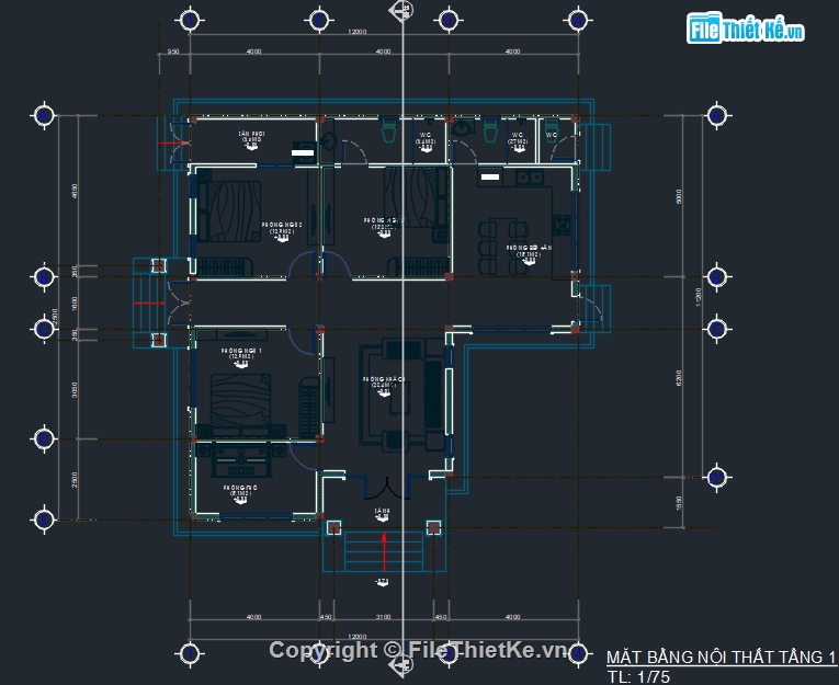 nhà cấp 4,Mẫu nhà mái Thái,cad nhà cấp 4
