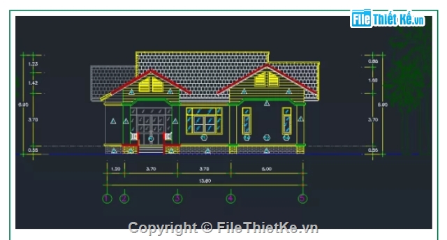 nhà cấp 4,kiến trúc nhà cấp 4,nhà cấp 4 mái thái