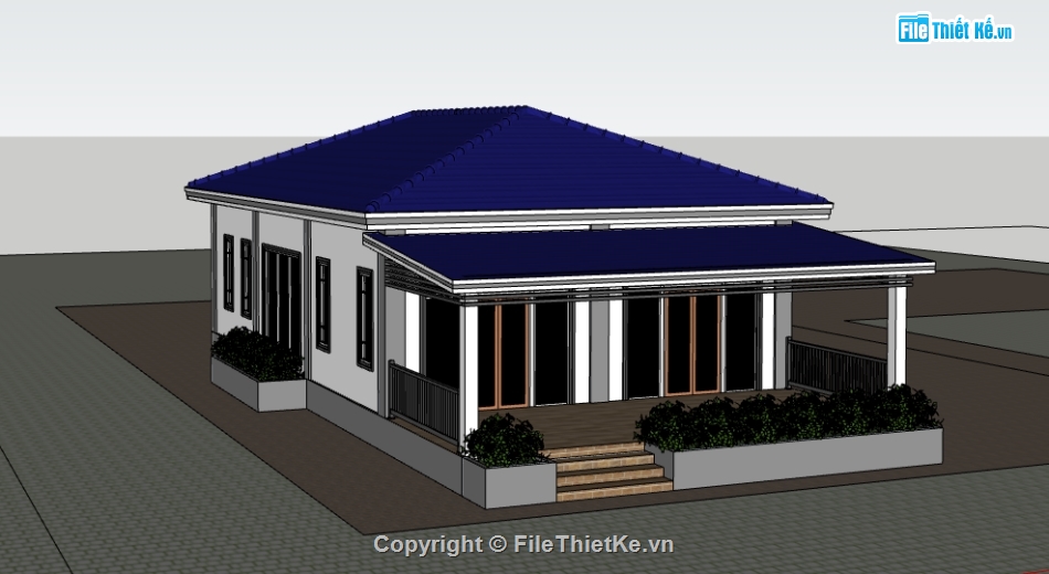 nhà cấp 4,nhà cấp 4 sketchup,sketchup nhà cấp 4,su nhà cấp 4