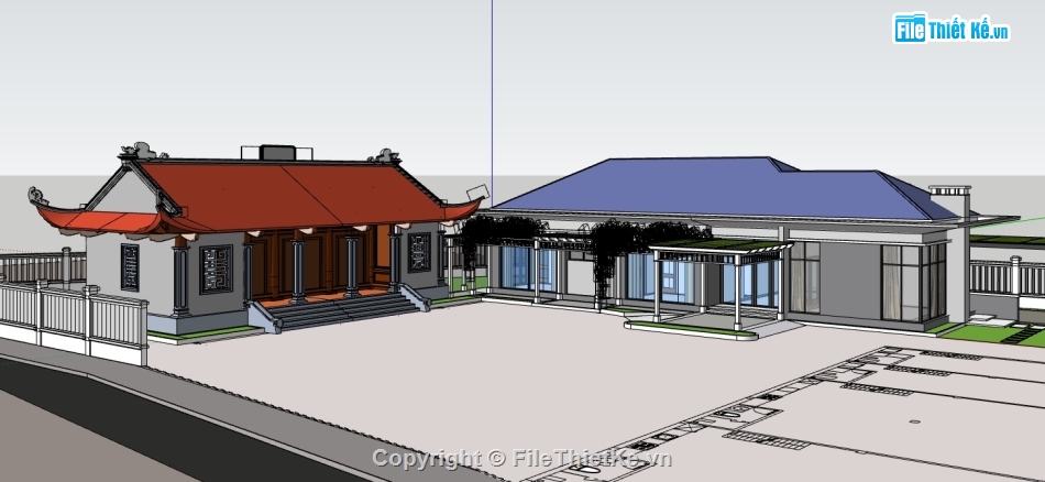 nhà cấp 4,nhà cấp 4 sketchup,sketchup nhà cấp 4,su nhà cấp 4