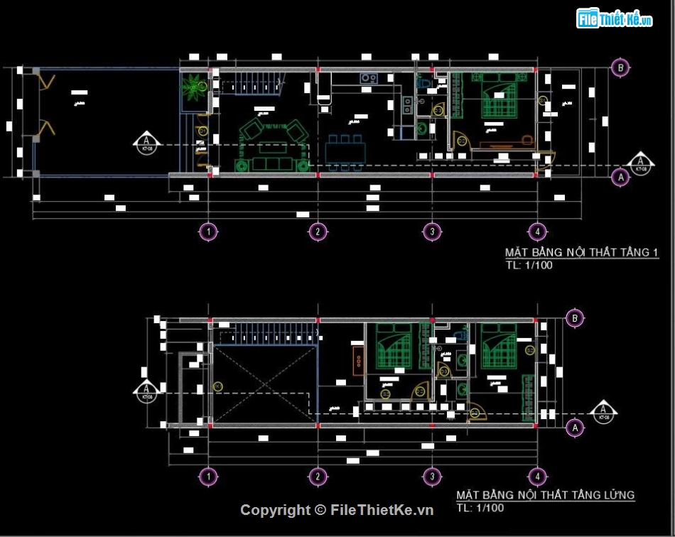 Mẫu nhà gác lửng,nhà gác lửng,bản vẽ nhà gác lửng 5x15