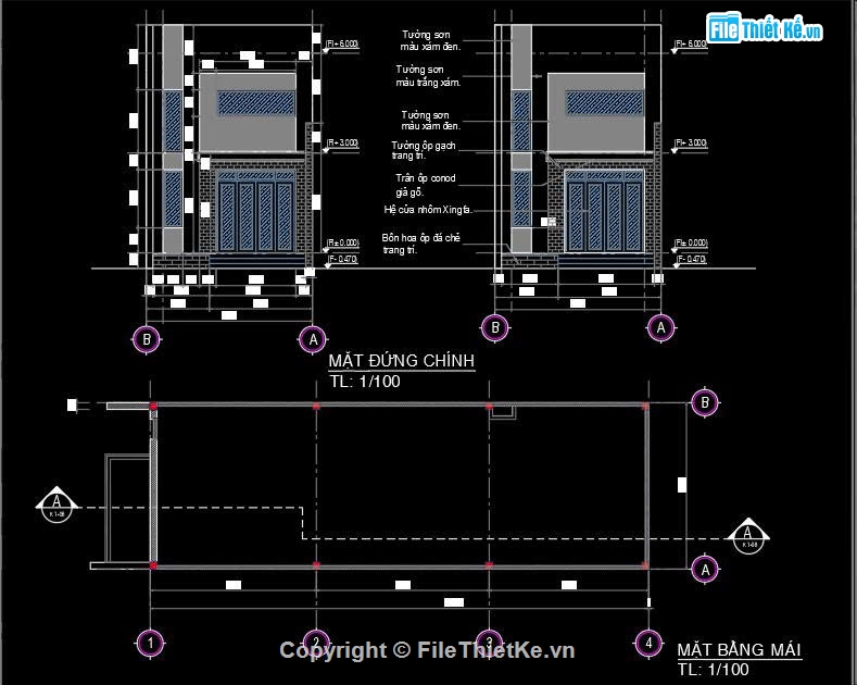 Mẫu nhà gác lửng,nhà gác lửng,bản vẽ nhà gác lửng 5x15
