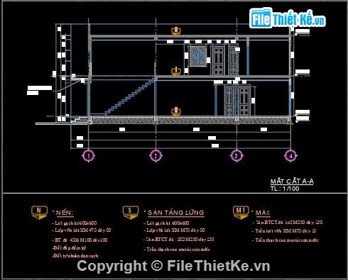 Mẫu nhà gác lửng,nhà gác lửng,bản vẽ nhà gác lửng 5x15