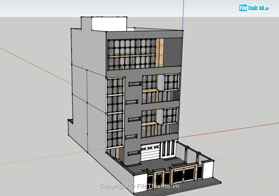 nhà làm việc,su nhà làm việc,sketchup nhà làm việc