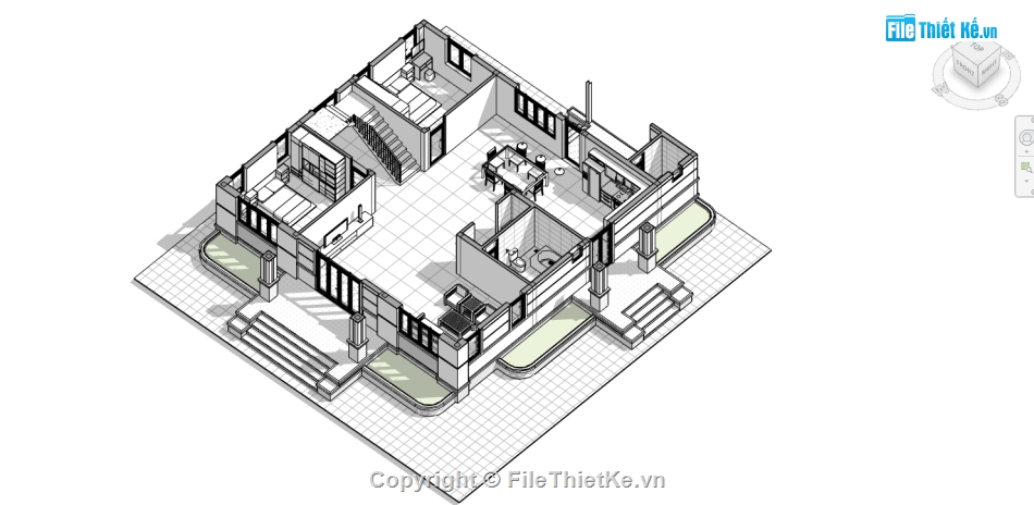 file revit biệt thự,nhà mái nhật,nhà mái nhật 2 tầng