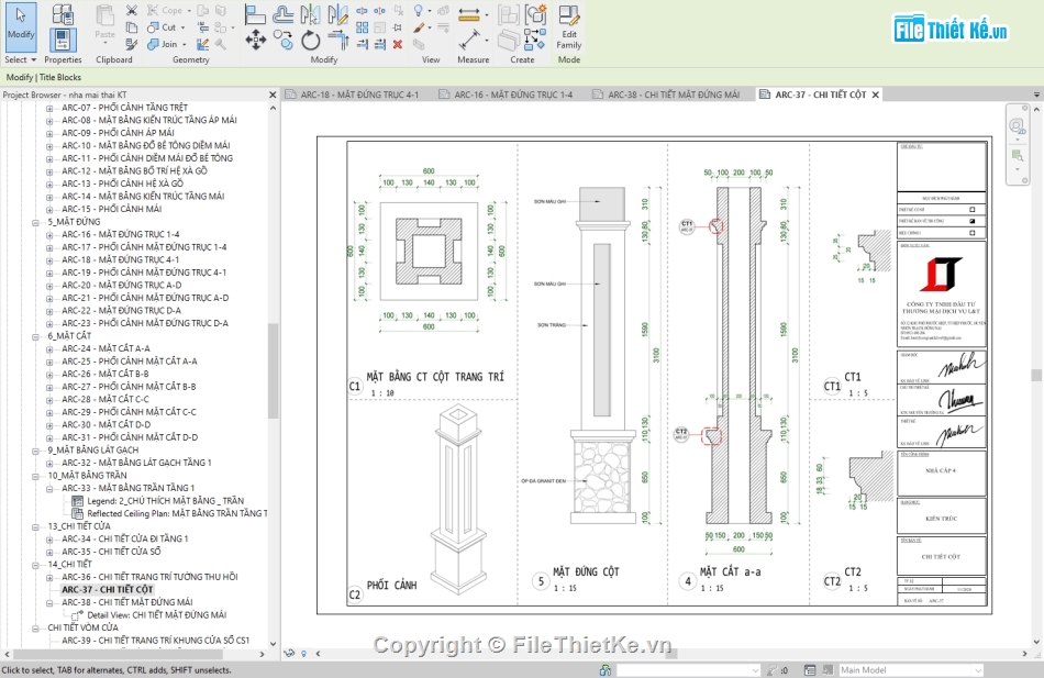 revit nhà cấp 4 9x11.5m,mẫu công trình revit,nhà vườn mái thái 9x11.5m,nhà mái thái 9x11.5m,biệt thự full (file revit),file revit biệt thự