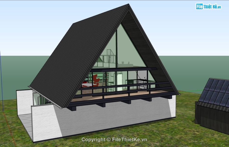 sketchup nhà nghỉ dưỡng,model su nhà nghỉ dưỡng,file su nhà nghỉ