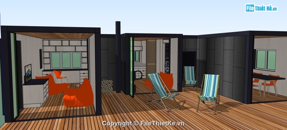 sketchup nhà nghỉ dưỡng,model su nhà nghỉ dưỡng,dựng 3d su nhà nghỉ dưỡng