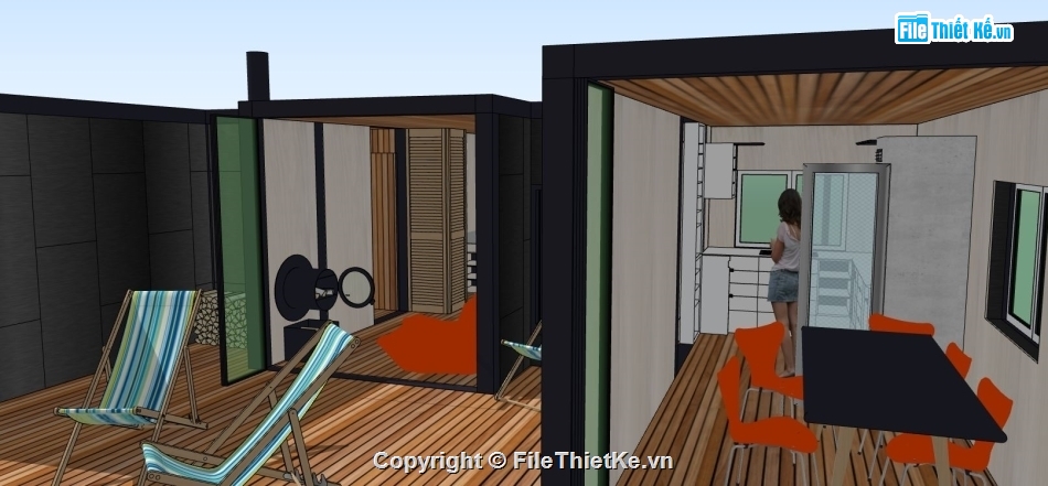 sketchup nhà nghỉ dưỡng,model su nhà nghỉ dưỡng,dựng 3d su nhà nghỉ dưỡng