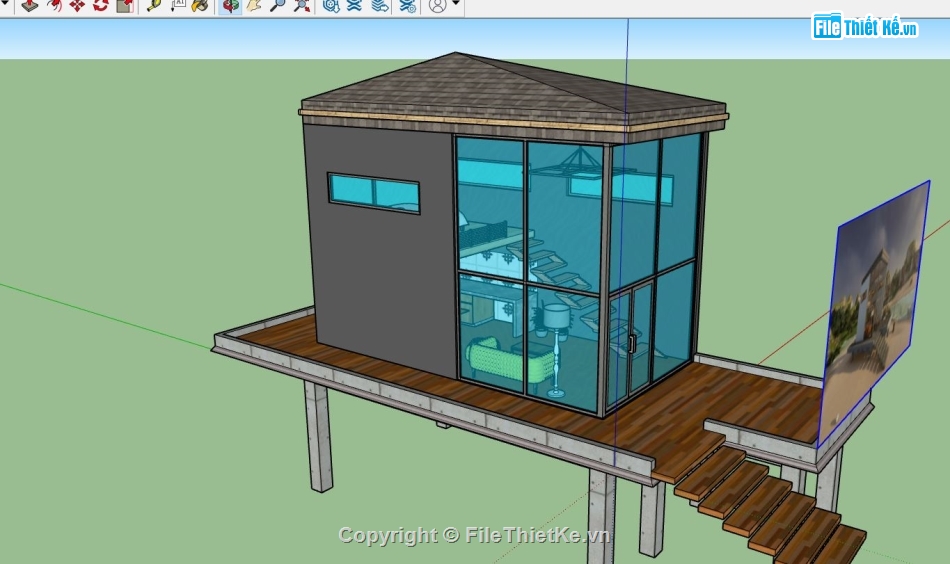 nhà hiện đại,3d nhà nghỉ dưỡng,model su nhà nghỉ dưỡng,sketchup nhà nghỉ dưỡng