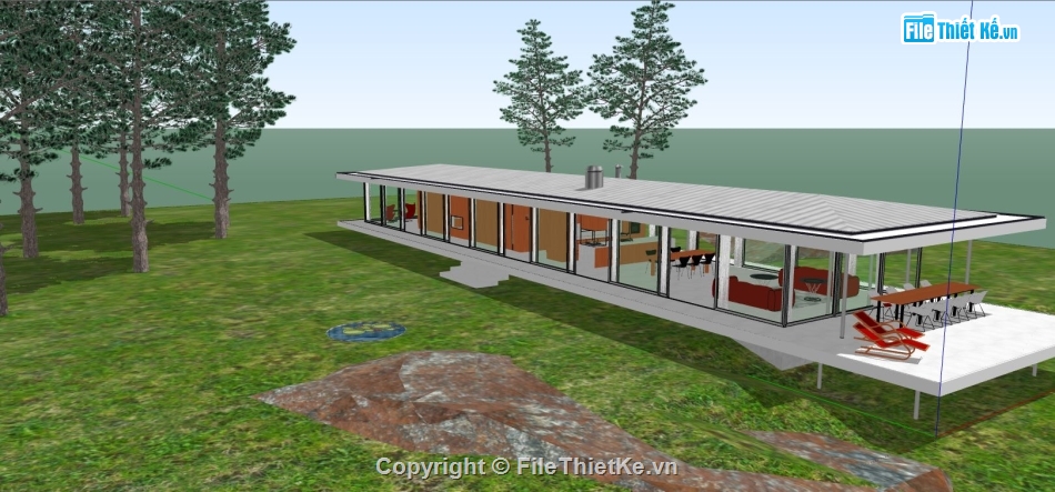 dựng 3d su nhà nghỉ dưỡng,mẫu nhà nghỉ dưỡng file su,sketchup nhà nghỉ dưỡng