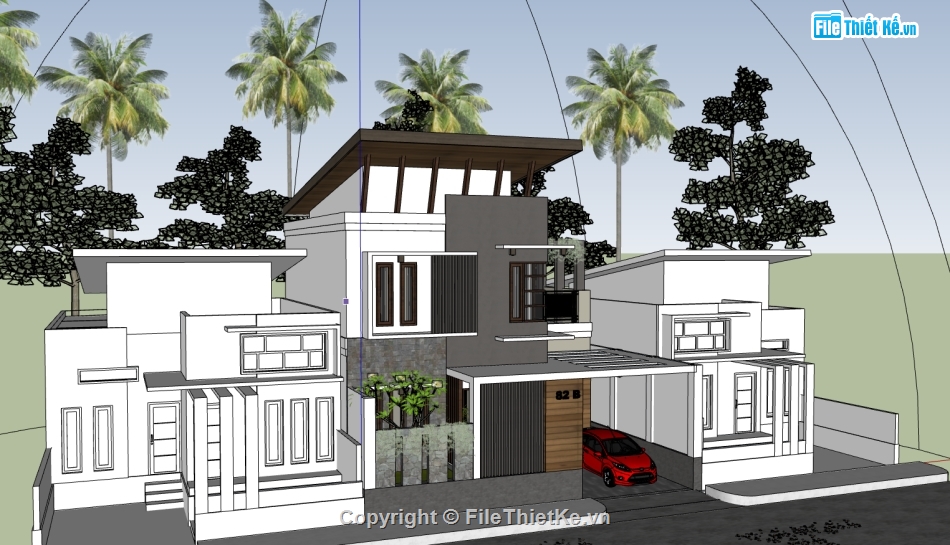nhà phố đẹp,nhà phố 2 tầng đẹp,file su nhà phố 2 tầng