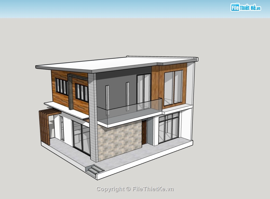 su nhà phố,sketchup nhà phố,su nhà phố 2 tầng,sketchup nhà phố 2 tầng