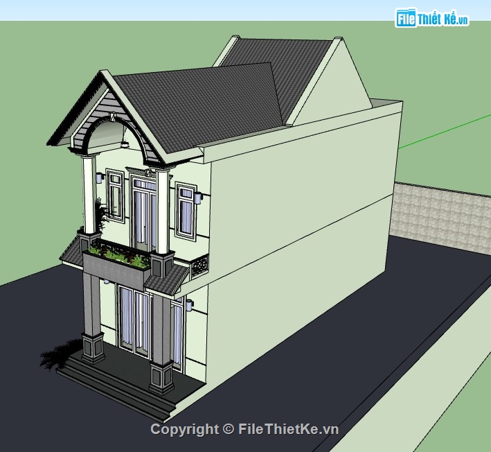 su nhà phố,sketchup nhà phố,sketchup nhà phố 2 tầng,su nhà phố 2 tầng,nhà phố 2 tầng