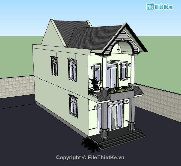 su nhà phố,sketchup nhà phố,sketchup nhà phố 2 tầng,su nhà phố 2 tầng,nhà phố 2 tầng