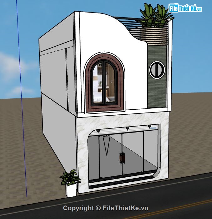 su nhà phố,model su nhà phố,file sketchup nhà phố