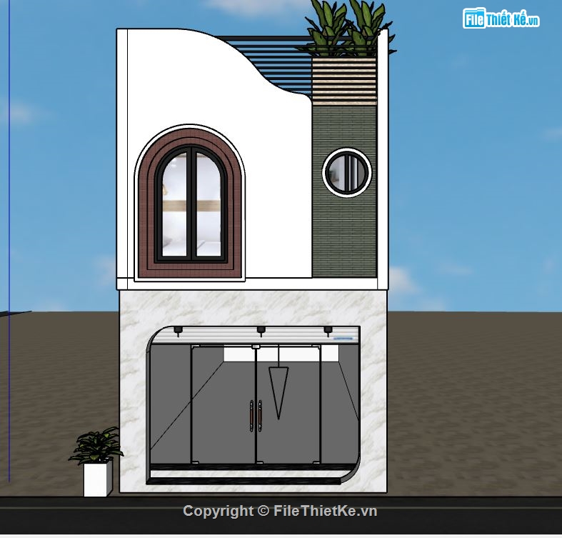 su nhà phố,model su nhà phố,file sketchup nhà phố