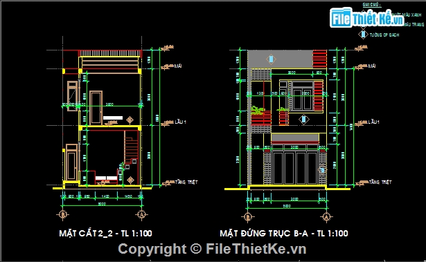 Nhà 2 tầng 5x16m,nhà 2 tầng có phối cảnh,bản vẽ nhà 2 tầng đẹp