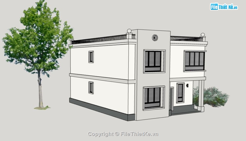 su nhà phố,model su nhà phố,file sketchup nhà phố