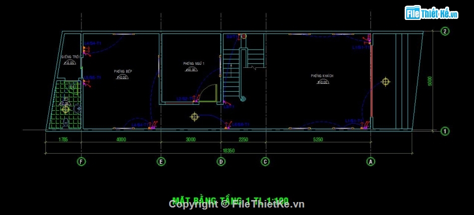 Nhà phố 2 tầng mái thái,Nhà 2 tầng 5x15.5,Nhà phố 2 tầng,Full hồ sơ thiết kế nhà phố