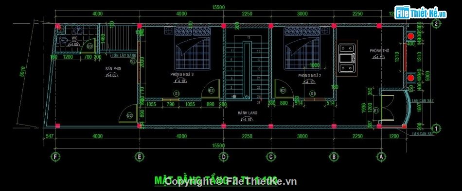 Nhà phố 2 tầng mái thái,Nhà 2 tầng 5x15.5,Nhà phố 2 tầng,Full hồ sơ thiết kế nhà phố