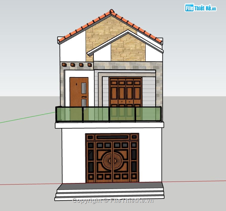 su nhà phố,file sketchup nhà phố,model su nhà phố