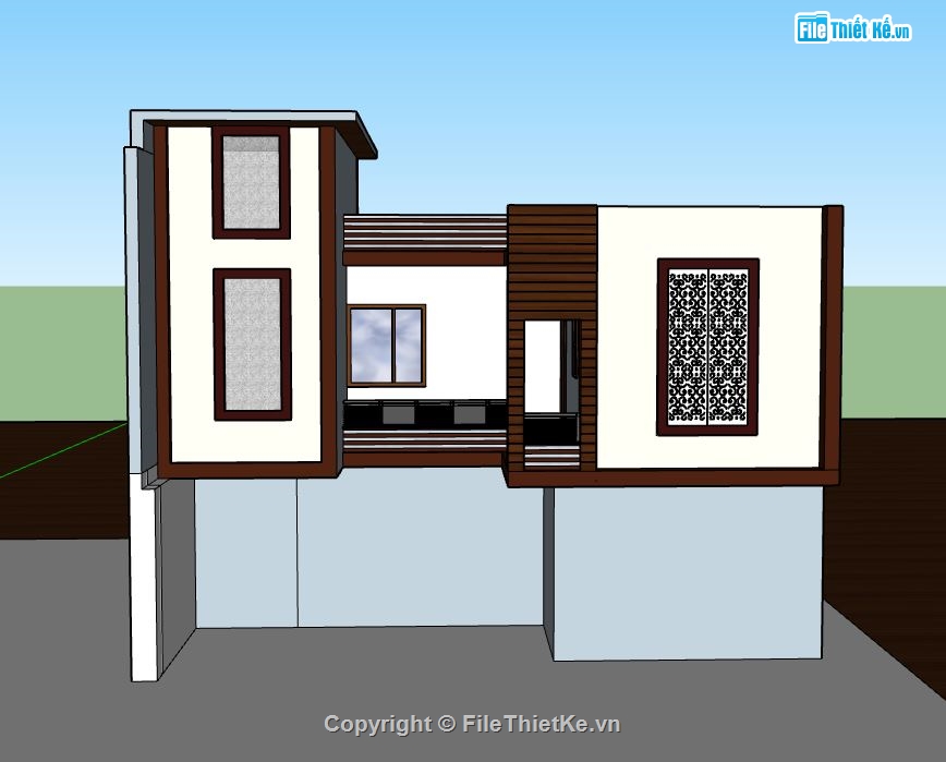 su nhà phố,model su nhà phố,file sketchup nhà phố