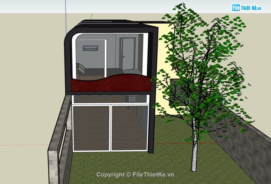 su nhà phố,model su nhà phố,file sketchup nhà phố