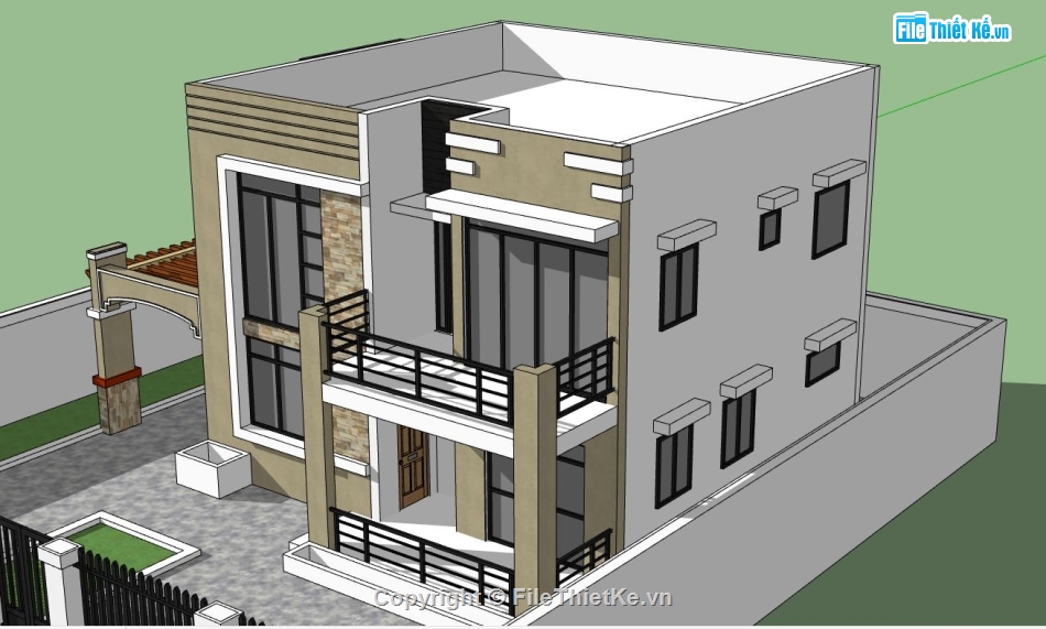 su nhà phố,model su nhà phố,file sketchup nhà phố