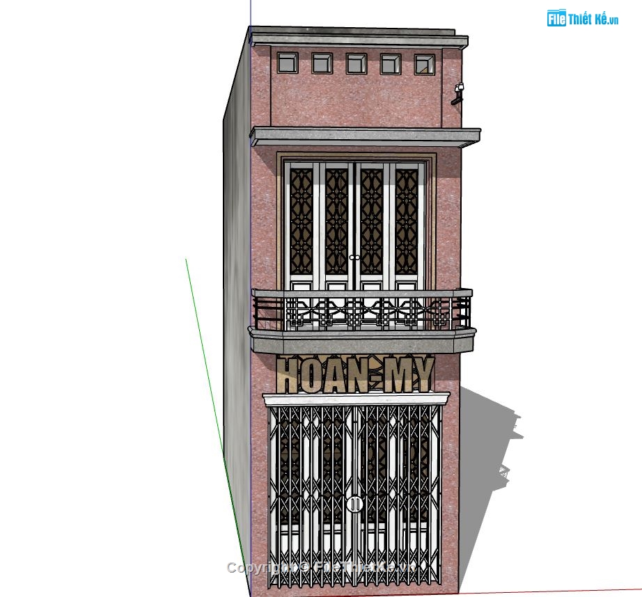 nhà 2 tầng model su,file sketchup nhà 2 tầng,mẫu nhà 2 tầng