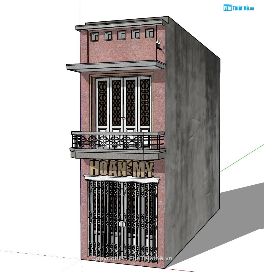 nhà 2 tầng model su,file sketchup nhà 2 tầng,mẫu nhà 2 tầng