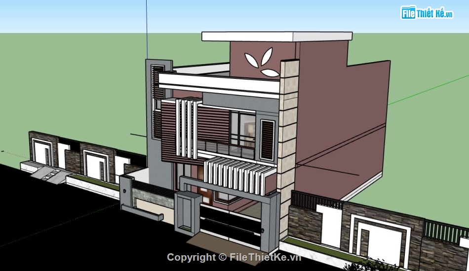 su nhà phố,model su nhà phố,file sketchup nhà phố