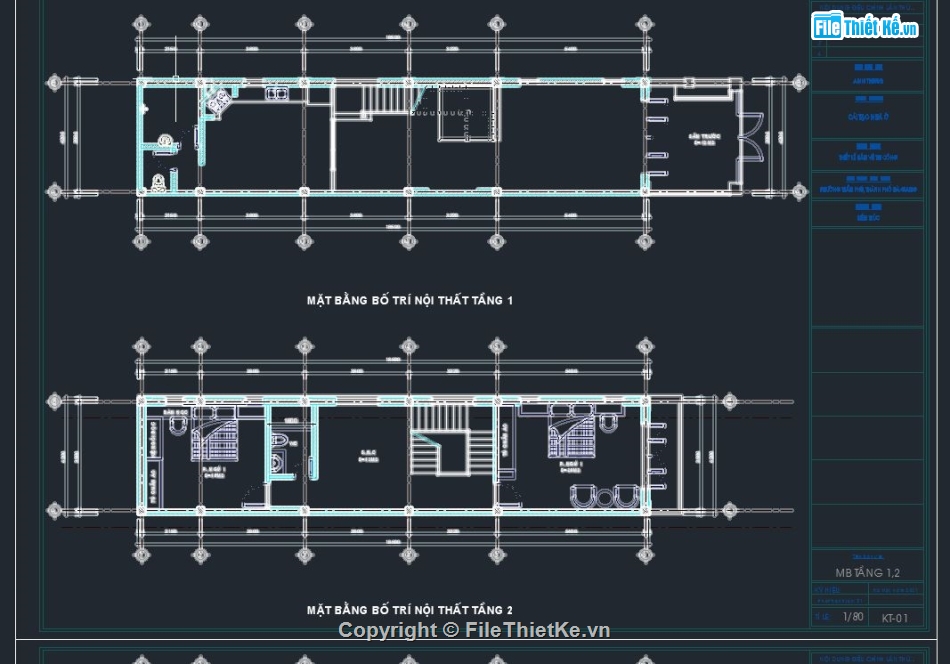 nhà phố 3 tầng 4.2x18.6m,file cad nhà 3 tầng,nhà phố 2 mặt tiền