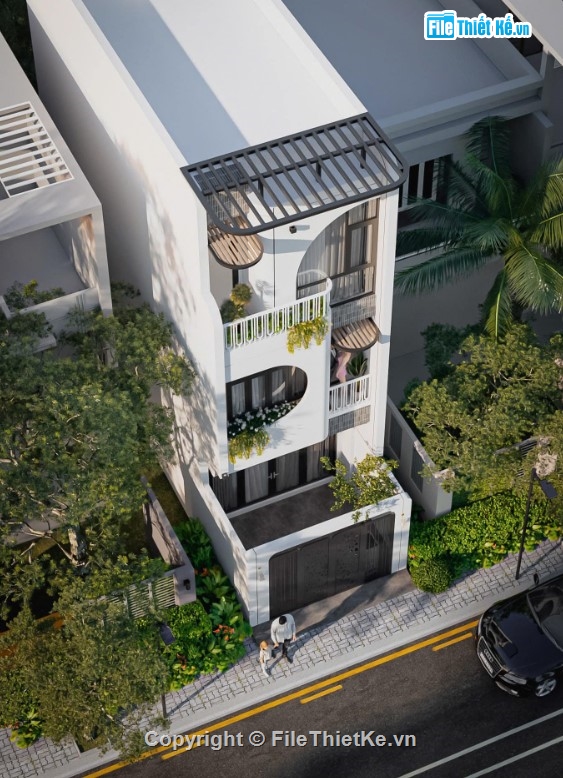 3dmax nhà phố 3 tầng,nhà phố 3 tầng,mẫu nhà phố 3 tầng