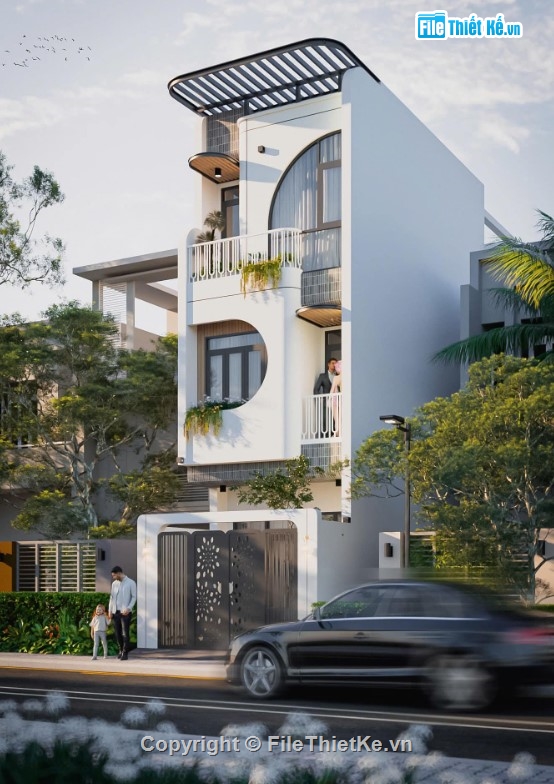 3dmax nhà phố 3 tầng,nhà phố 3 tầng,mẫu nhà phố 3 tầng