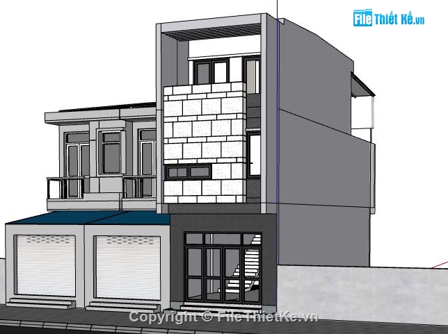 nhà phố 3 tầng,Mẫu nhà phố,su nhà phố