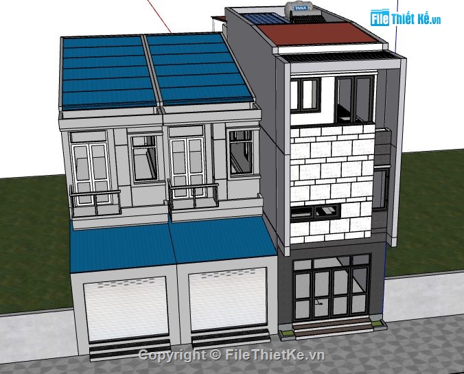 nhà phố 3 tầng,Mẫu nhà phố,su nhà phố
