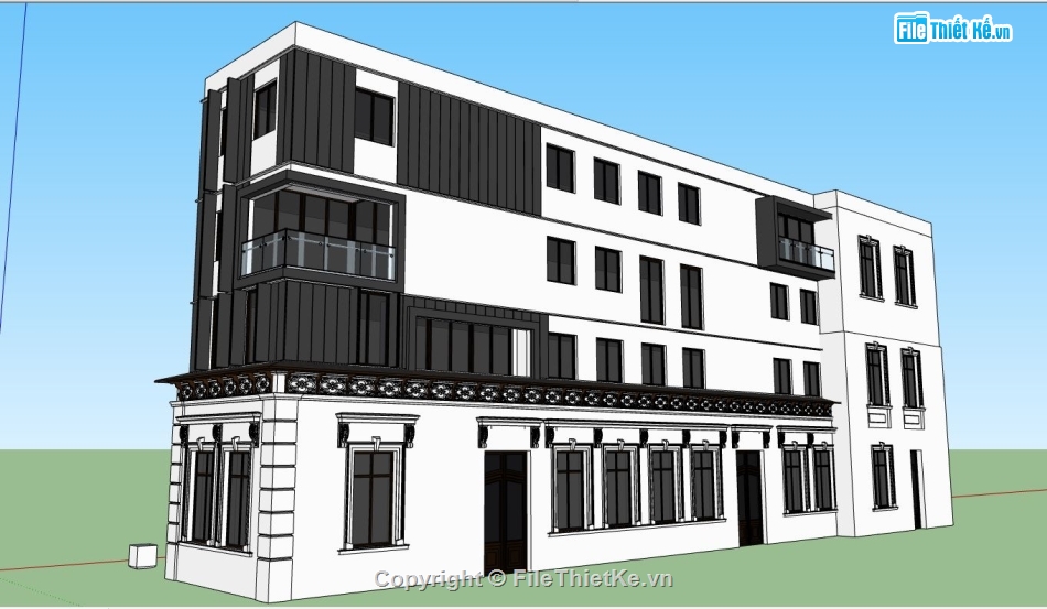 su nhà phố,model su nhà phố,file sketchup nhà phố