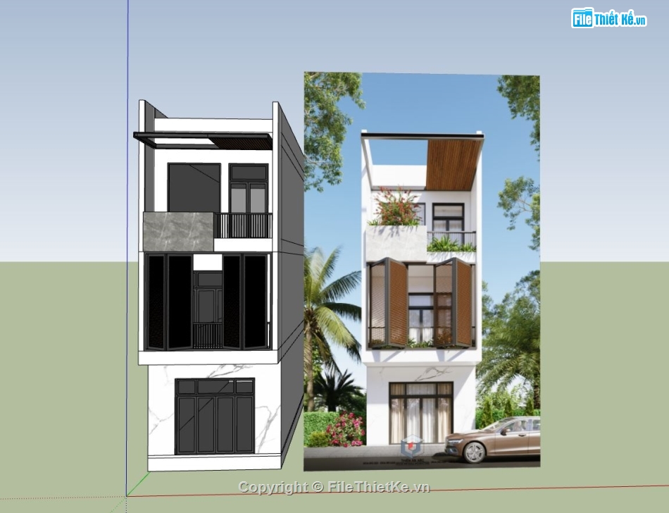 nhà phố 3 tầng,mẫu nhà phố su,thiết kế nhà phố,phối cảnh nhà phố