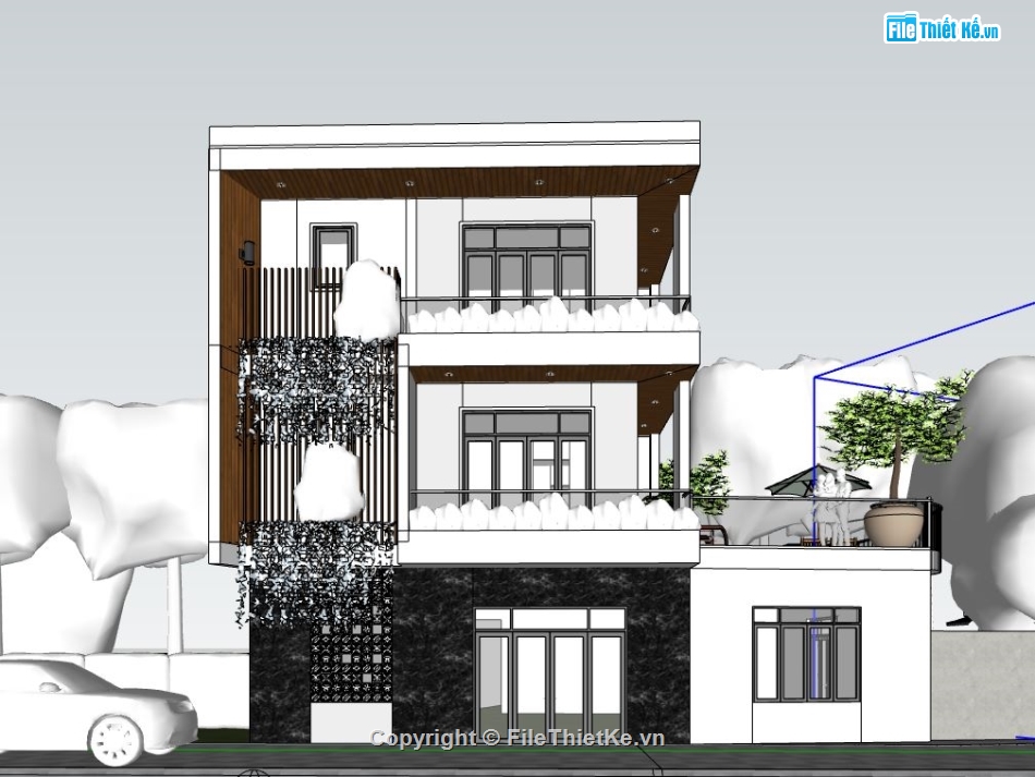 file sketchup nhà phố,su nhà phố,model su nhà phố