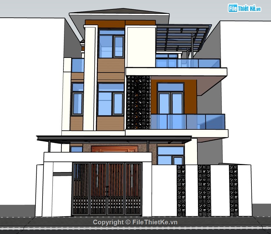 su nhà 3 tầng,model su nhà 3 tầng,file su nhà 3 tầng