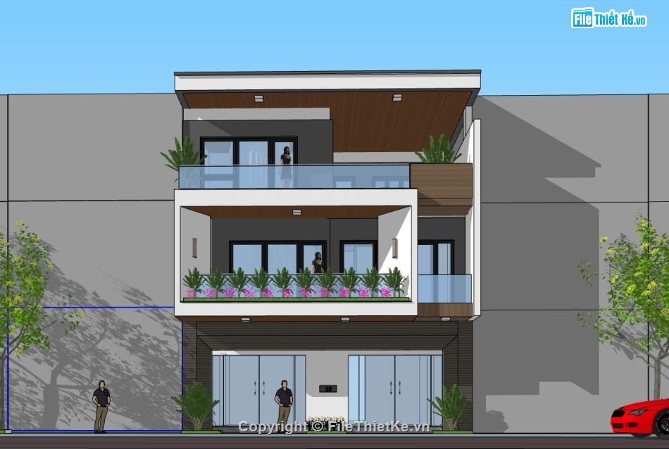 nhà phố 3 tầng,mẫu nhà 3 tầng,su nhà phố