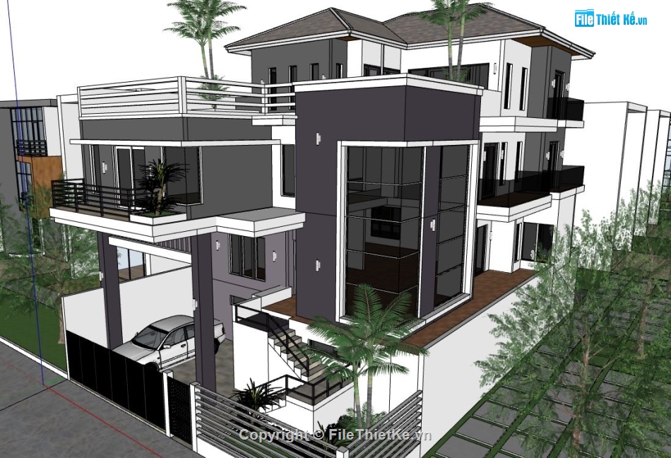 nhà phố 3 tầng,Mẫu nhà phố,su nhà phố